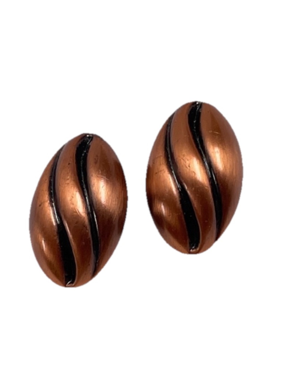Vintage Copper Clip On Earrings